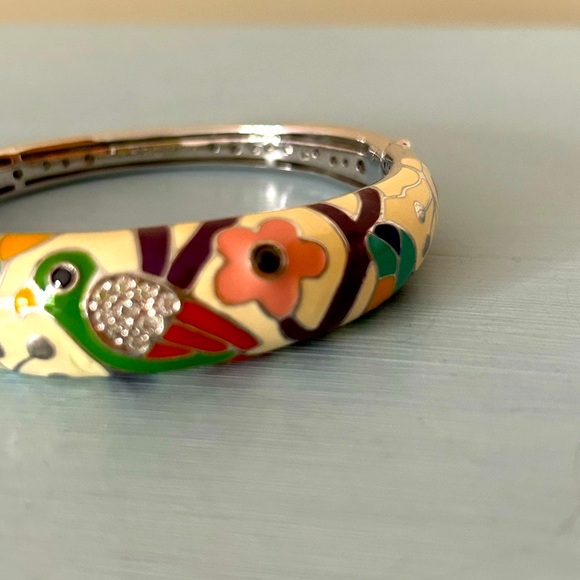 BELLE ETOILE PARROT 🦜 BANGLE BRACELET 925 STERLING SILVER EUC FINAL PRICE💥 - Picture 9 of 10